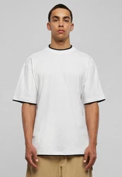 Urban Classics Contrast Tall Tee Weiß/Grau/Hellgrau/Dunkelblau
