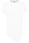 URBAN CLASSICS Langarmshirt Asymetric Long Tee Weiß/Creme