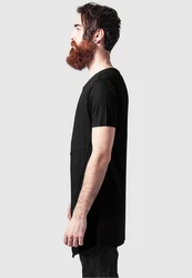 URBAN CLASSICS T-Shirt Urban Classics Herren Long Open Edge Front Zip Tee Schwarz/Dunkelgrau/Grau