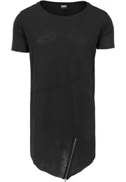 T-Shirt Herren Long Open Edge Front Zip Tee (1-tlg)