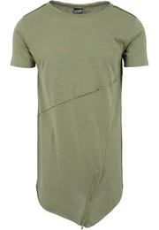 T-Shirt Herren Long Open Edge Front Zip Tee (1-tlg)