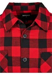 URBAN CLASSICS Padded Check Flannel Shirt Rot/Dunkelrot