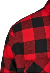 URBAN CLASSICS Padded Check Flannel Shirt Rot/Dunkelrot