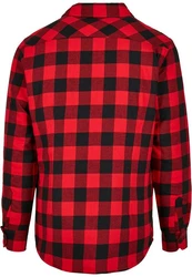 URBAN CLASSICS Padded Check Flannel Shirt Rot/Dunkelrot