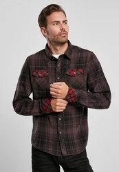 Brandit Langarmhemd Duncan Dunkelbraun/Dunkelrot/Braun/Bordeaux