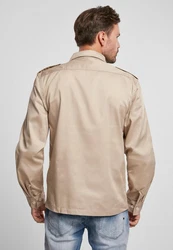 Brandit Langarmhemd US Shirt Braun/Khaki/Dunkelblau
