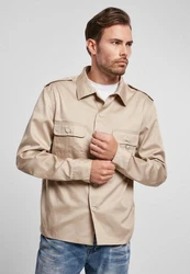 Brandit Langarmhemd US Shirt Braun/Khaki/Dunkelblau