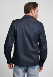 Brandit Langarmhemd US Shirt Blau/Dunkelblau