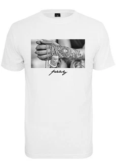 Mister Tee T-Shirt Pray 2.0 Tee Grau/Weiß