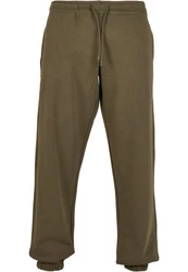 URBAN CLASSICS Herren Basic Sweatpants 2.0 Khaki/Dunkelgrün