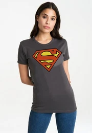 T-Shirt Superman Logo mit trendigem Superhelden-Print