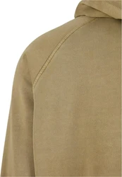 Urban Classics Herren Overdyed Hoody Khaki/Braun/Dunkelgrün
