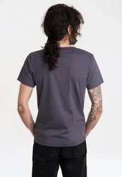 LOGOSHIRT T-Shirt Peanuts Snoopy Pilot Blau/Grau/Silber/Schwarz