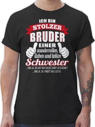 T-Shirt Stolzer Bruder einer wundervollen Schwester Bruder