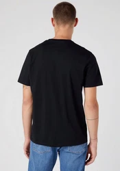 WRANGLER T-Shirt Sign Off taubenblau/schwarz/weiß