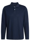 Beachtime Langarm-Poloshirt mit Polokragen und Knopfleiste Dunkelblau/Blau
