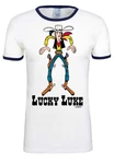 LOGOSHIRT T-Shirt Lucky Luke Weiß/Creme/Rot