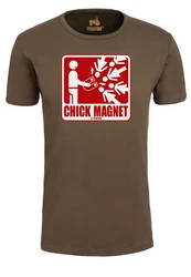 LOGOSHIRT T-Shirt Chick Magnet Khaki/Braun/Dunkelrot/Dunkelgrün