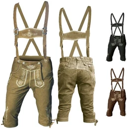 Trachtenlederhose GW800 Trachtenlederhose Ziegenvelour Kniebundhose
