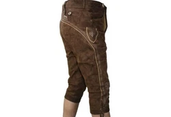 German Wear Trachtenlederhose GW800 Kniebundhose Khaki/Dunkelgrün/Braun