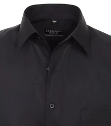 Redmond Kurzarmhemd Regular Fit Schwarz