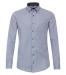 Redmond Businesshemd Body Cut Button-Down-Kragen Grau/Dunkelblau/Blau/Hellblau
