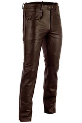RadMasters Lederhose GW870 Lederjeans Bffelleder Schwarz/Braun (GW870)