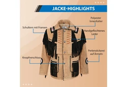 German Wear Trachtenjacke Style GW959J Beige/Creme/Braun