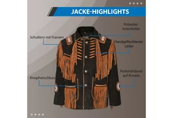 German Wear Trachtenjacke Style GW959J Rot/Braun/Creme/Beige/Schwarz/Blau