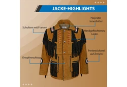 German Wear Trachtenjacke Style GW959J Beige/Braun/Creme