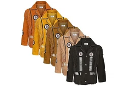 German Wear Trachtenjacke GW958J Westernjacke Braun/Khaki/Creme/Schwarz/Dunkelgrün