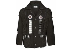 German Wear Trachtenjacke GW958J Westernjacke Braun/Khaki/Creme/Schwarz/Dunkelgrün