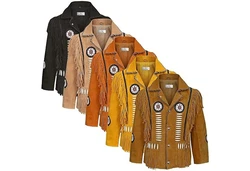 German Wear Trachtenjacke GW958J Westernjacke Braun/Gelb/Beige
