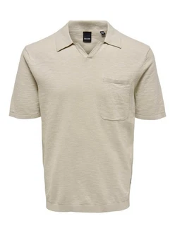 ONLY & SONS Poloshirt ONSACE 5025 Beige ONLY & SONS Poloshirt ONSACE 5025 Beige