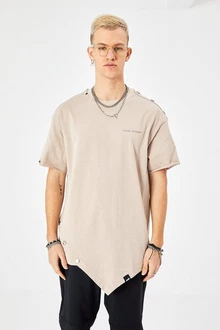 OSSY HOMER T-Shirt Oversize Fit Beige/Khaki OSSY HOMER T-Shirt Oversize Fit Beige/Khaki