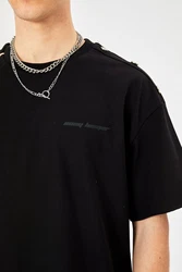 OSSY HOMER T-Shirt Oversize Fit Schwarz/Beige