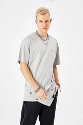 OSSY HOMER T-Shirt Oversize Fit Grau/Beige/Hellgrau