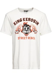 KingKerosin Print-Shirt Street Rebel Grün/Türkis/Rot/Orange