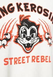 KingKerosin Print-Shirt Street Rebel Grün/Türkis/Rot/Orange