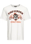 KingKerosin Print-Shirt Street Rebel Grün/Türkis/Rot/Orange