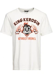 KingKerosin Print-Shirt Street Rebel Grün/Türkis/Rot/Orange