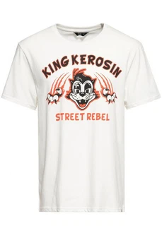 KingKerosin Print-Shirt Street Rebel Grün/Türkis/Rot/Orange