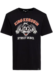 KingKerosin Print-Shirt Street Rebel Türkis/Schwarz/Rot/Grau/Grün