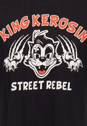 KingKerosin Print-Shirt Street Rebel Türkis/Schwarz/Rot/Grau/Grün