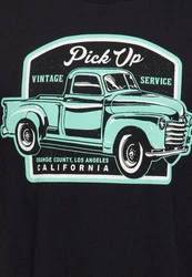 KingKerosin Print-Shirt Pick Up Modell Schwarz/Dunkelgrün/Grün/Türkis/Blau