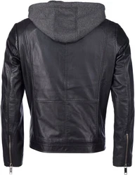 Maze Lederjacke Schwarz/Grau/Dunkelgrau