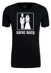 LOGOSHIRT T-Shirt Game Over Gelb/Weiß/Grau/Braun/Beige/Lila/Creme