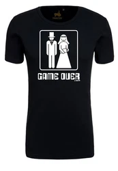 LOGOSHIRT T-Shirt Game Over Gelb/Weiß/Grau/Braun/Beige/Lila/Creme