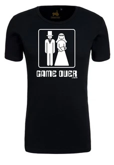 LOGOSHIRT T-Shirt Game Over Gelb/Weiß/Grau/Braun/Beige/Lila/Creme