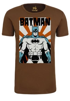 LOGOSHIRT T-Shirt Batman Poster Dunkelbraun/Braun/Khaki/Beige